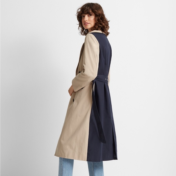 Club Monaco Colour Block Trench Coat - Picture 3 of 7